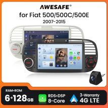 AWESAFE Wireless CarPlay per Apple Android 13 Auto Radio per FIAT 500 Abarth 2007 2008 2009-2015 Schermo Multimediale Stereo GPS