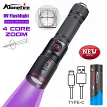 Zoom 20W LED Torcia UV ad alta potenza 365/395nm Indicatore di inchiostro invisibile Urina di cane gatto Tinea Minerale Denaro Scorpione Luce di fluorescenza