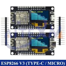 Płytka rozwojowa NodeMCU ESP8266 V3 z 0,96-calowym wyświetlaczem OLED CH340 ESP-12F moduł WiFi
