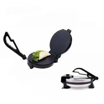 110V 1800W Crepe Maker Elettrico Piatto di Pane Apparecchio Double Sided Antiaderente Riscaldato Controllo della Temperatura piastra in acciaio inossidabile Argento