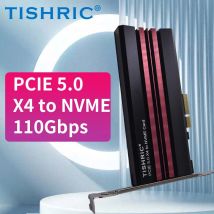 TISHRIC PCIE 5,0 X4 Zu NVME SSD M2 B/B + M-Key Adapter Riser Karte Erweiterungskarte Unterstützung 2230 2242 2260 2280 110 Gbit/s Für Gaming
