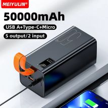 Große Kapazität 50000 mAh Power Bank Tragbare 20000 mAh USB C Schnelle Lade Mobile Externe Ersatz Batterie Für iPhone Samsung Xiaomi