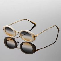 KAMMPT Trendy Retro Metal Round Shades Women Stylish Design Driving Anti UV Sunglasses Multi Color Vacation Beach Sunglasses