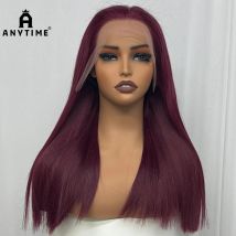 Knochengerade Echthaar-Perücke, 350 % Dichte, 99J, leimlose Spitzenperücken, doppelt gezogen, 12A-Haar, 13 x 4 HD-Spitzenfrontperücken