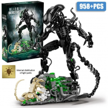 Creative MOC 958pcs Alien Monster Building Blocks Bricks Set DIY Alien Figures Assembly Model Kit Toys For Children Adult Gifts