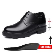 Aumentare 8/10CM Scarpe da uomo con plateau e tacco alto Abito nero da uomo Scarpe da ufficio formali in pelle per uomo Scarpe eleganti da lavoro con ascensore