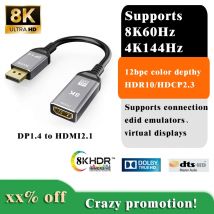 Convertitore Thunderbolt da tipo C a HDMI2.1 Dock di espansione USB-C da DP a HDMI8K60Hz/4K120Hz