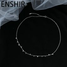 ENSHIR Runde Perlen Quasten Halskette für Frauen Zarte Coole Schlüsselbein Kette Schmuck Geschenke Großhandel