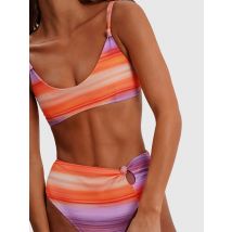 Miyouj Blumendruck-Bademode, Bikinis, hohe Taille, Badeanzug, sexy zweiteiliger Anzug, Damen-Bikini-Set mit String, Strandmode, 2025, Biquini