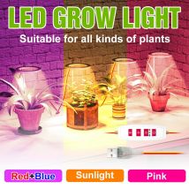 LED Grow Light Full Spectrum Plant Lamp Timing Auto On/Off dimmerabile Indoor Flower Seed coltivazione idroponica vegetale USB DC5V