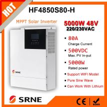 Srne 5000w hybrid solar wechsel richter 220v 230vac 48v reiner sinus wechsel richter eingebauter mppt 80a solar regler pv-eingang max 500vdc