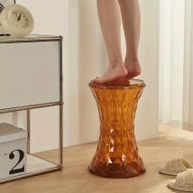 Aufbewahrungshocker – luxuriöser transparenter Hocker aus Acryl – Mehrzweck-Badezimmerhocker und Wohnzimmerhocker