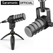 Saramonic-micrófono dinámico cardioide para estudio de escritorio, SR-BV1 para transmisión en vivo, Bodcasting, Podcasting, estudio de grabación, Youtube