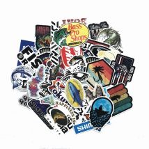 10/30/50PCS Outdoor Angeln Enthusiasten Aufkleber für Laptop Skateboard Gepäck Auto Styling Fahrrad Doodle Aufkleber Coole Aufkleber