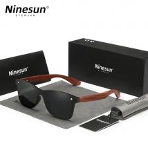 Ninesun Modedesign natürliche Holz Sonnenbrille Männer polarisierte Sonnenbrille Original Augenschutz Brille uv400