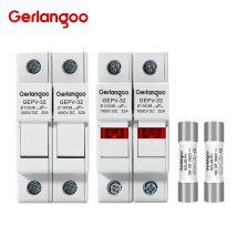 Un Set 2P Portafusibili CC parallelo 10*38mm Ad alta tensione solare fotovoltaico 1000V 6A-32A Base Sistema fotovoltaico Protezione protezione gpV