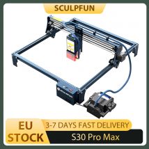 SCULPFUN S30 Pro Max 20W Laserowa Grawerka i Wycinarka, Automatyczna Pomoc Powietrzna, Ogniskowanie Laserowe 0,08*0,1mm, Płyta Główna 32-bitowa, Obszar Pracy 410*400mm