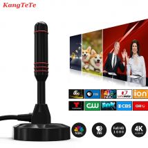 Frei zu sehen Indoor Smart TV Stick 300 Koaxialkabel HDTV-Antenne mit Verstärker UKW/UHF Dab Empfänger 200 Meilen DVB-T DVB-T2 Tupfer