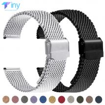 0,6 mm Milanese Mesh Edelstahlband Dicke Armband 16 mm 18 mm 20 mm 22 mm Metallbänder für Samsung Galaxy Watch 7/6/5/4