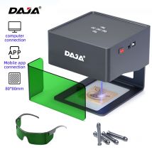 DAJA DJ6 Mini incisore Laser portatile fai da te Bluetooth macchina dipinta Dog Tag carta pelle legno plastica Logo CNC Business Machine