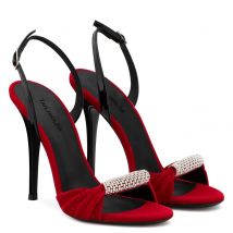 Sommer neue Samt Strass Band sexy offene Zehensandalen dünne hochhackige Bankettkleid maßgeschneiderte große Damensandalen