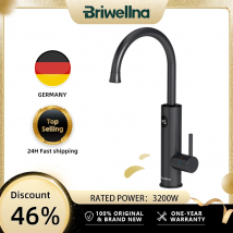 Scaldabagno elettrico Briwellna 220V 2 in 1 rubinetto da cucina scaldabagno senza serbatoio rubinetto elettrico scorrevole doccia Geyser