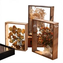 4 cm tiefe transparente Schattenbox-Rahmen, Blumenstrauß-Display, Blumenkoffer, tief zum Basteln, 3D-Bild, Erinnerungsstücke, Memory, Holztischplatte
