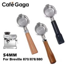 54mm Coffee Bottomless Portafilter Naked For Breville Sage 870 878 880 Filter Basket Barista Tools Espresso Machine Accessories