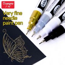 Fine tip permanent Paint Marker Pen DIY Paint Metallic Pen Permanent Gold SILVER Marker Touch Up,School Model Painting