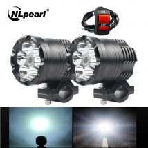 NLpearl 60W Faro LED per moto Faretto universale per moto Faretto LED aggiuntivo ausiliario Faro LED Lampada per montaggio moto