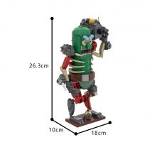 MOC Halloween Gift Mr. Pickles Horror Monster Cucumber Warrior Animation Figure Model Building Brick Toy DIY