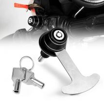 Motorcycle Anti Theft Heavy Duty Decorative High Quality Waterproof CNC Aluminum Handlebar Helmet Lock for Harley Accessories