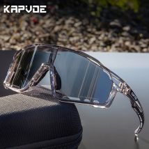 Kapvoe fotochromowe okulary przeciwsłoneczne męskie damskie sportowe okulary rowerowe okulary do