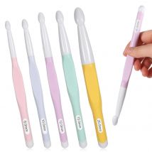 5 pezzi uncinetti set 8/10/12/15/20mm impugnatura ergonomica casa tessuto filato artigianale strumenti per maglieria per la casa fai da te