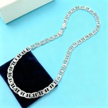 925 Sterling Silver Necklace classic noble gorgeous charm fashion 6MM Boy men wedding party women Versatile jewelry 40-60cm