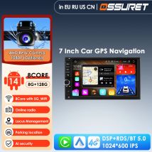 7 "Android 14 Octa Core 4G RAM 64G ROM Universale Doppio 2 Din per Nissan Auto Audio Stereo Navigazione GPS Radio Auto Multimedia