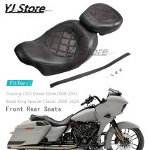 Passend für Harley Touring CVO Street Glide 09–22/Road King Special Classic 09–24 Motorrad Low-Profile Two-Up Fahrer- und Beifahrersitz