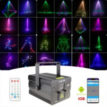 Bluetooth Android IOS APP 3W 2W 1W Animazione RGB Linee di luce laser Fascio Proiettore da palcoscenico DJ Dance Bar Lampada ad effetto festa Show G3N6