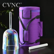 CVNC 6 Zoll 432 Hz klare kosmische leichte hohle Handkristall-Klangschale für Klangheilung und Meditation mit Tasche