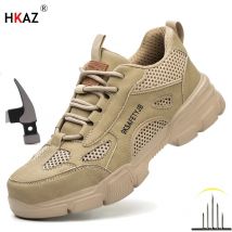 Neue Mode Männer Leichte Atmungsaktive Sicherheits Schuhe Arbeit Schuhe Stahl Kappe Kappe Turnschuhe Mann Anti schock Schutz Stiefel