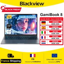 BLACKVIEW GamiBook 8 AMD R7 7735HS 16" 16GB DDR5 512GB SSD 5000MAH Laptop Windows 11 Pro 1920*1200 Tastiera Retroilluminata 120Hz