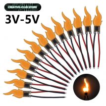 LED COB Taschenlampe Kerzen DC3V-5V LED Filament Mit Flackernde Flamme Schweißen Mit Streifen Linie Dekoration Glühbirne Zubehör