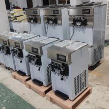 22-28L/H Macchina per gelato soft di alta qualità Macchina per gelato elettrica con display digitale Distributore automatico di gelato tricolore