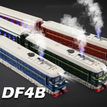 1:32 Scale Alloy DongFeng4B Spray Train Toy Models Metal Diecast Sound Light Doors Opened Simulation Model Trains for Kids Gifts