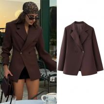 Frauen Elegante Feste Dünne Büro Dame Blazer Mäntel Langarm Revers Taste Mode Revers Anzug Jacke Chic Weibliche Streetwear