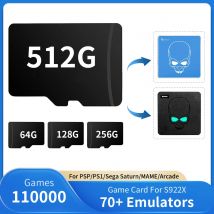 Emuelec system spielkarte für s922x videospiel konsole/tv box beelink gt king tf karte mit 110000 spielen für psp/ps1/n64/dc/snes