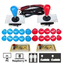 Arcade Joystick Kopie SANWA Spiel Maschine Stick Konsole DIY Kit Push Tasten Für PC Raspberry Pi Null Verzögerung USB Board Controller