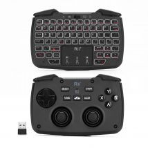 Rii RK707 2,4 GHz controlador de juego portátil inalámbrico teclado ratón Combo función Turbo para PC/Raspberry pi2/Android TV Google/TV