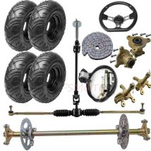 Non un intero Set TDPRO 29 "asse posteriore/mozzo/pneumatici da 6 pollici/volante per 110cc Go Kart Golf Cart scooter Quad Bike ATV