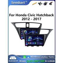 Android 16 Carplay Car Radio For Honda CIVIC Hatchback 2012 2013 2014 2015 2016 2017 Multimedia Player Navigation GPS Stereo